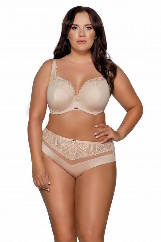Yasemin Full Cup Bra - Ecru and Black Colour - Brassiere