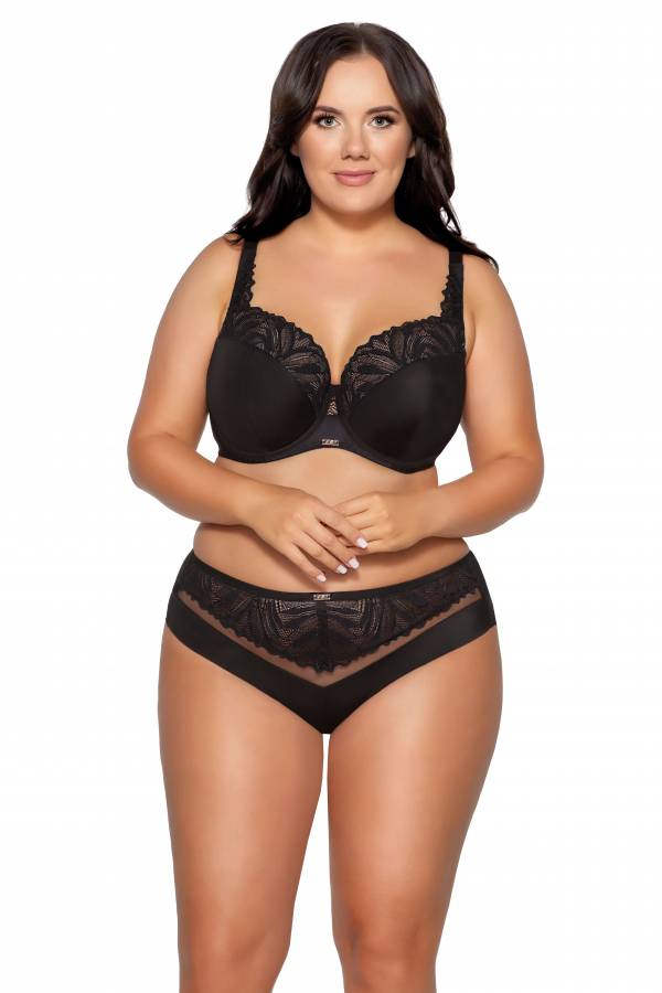 Yasemin Full Cup Bra - Ecru and Black Colour - Brassiere